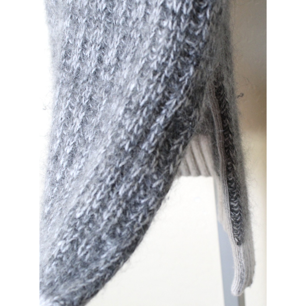 Rag Bone Cashmere Mohair Dress Women XXS Gray Sweater Ribbed Minimalist Luxe - Picture 5 of 7